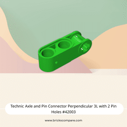 Technic Axle and Pin Connector Perpendicular 3L with 2 Pin Holes #42003 - 37-Bright Green