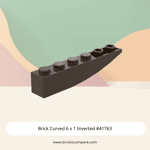 Brick Curved 6 x 1 Inverted #41763 - 308-Dark Brown