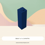 Brick 1 x 1 x 3 #14716 - 140-Dark Blue