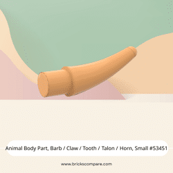 Animal Body Part, Barb / Claw / Tooth / Talon / Horn, Small #53451  - 312-Medium Dark Flesh