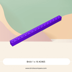 Brick 1 x 16 #2465 - 268-Dark Purple