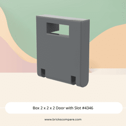 Box 2 x 2 x 2 Door with Slot #4346 - 199-Dark Bluish Gray
