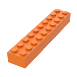 Brick 2 x 10 #3006 - 106-Orange