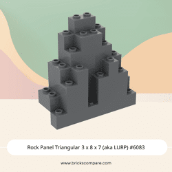 Rock Panel Triangular 3 x 8 x 7 (aka LURP) #6083 - 199-Dark Bluish Gray