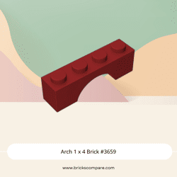 Arch 1 x 4 Brick #3659 - 154-Dark Red