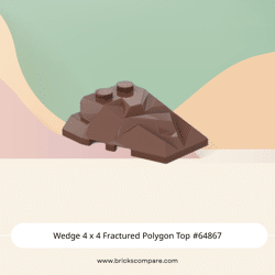Wedge 4 x 4 Fractured Polygon Top #64867 - 192-Reddish Brown