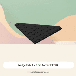 Wedge Plate 8 x 8 Cut Corner #30504 - 26-Black