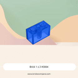 Brick 1 x 2 #3004 - 43-Trans-Dark Blue