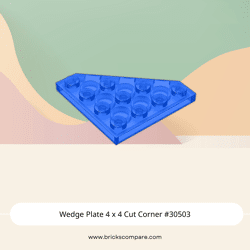 Wedge Plate 4 x 4 Cut Corner #30503 - 43-Trans-Dark Blue