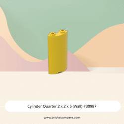 Cylinder Quarter 2 x 2 x 5 (Wall) #30987 - 24-Yellow