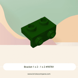 Bracket 1 x 2 - 1 x 2 #99781  - 141-Dark Green