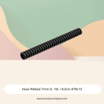 Hose Ribbed 7mm D. 10L / 8.0cm #78c10 - 26-Black