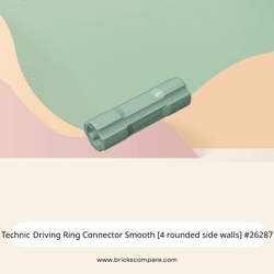 Technic Driving Ring Connector Smooth [4 rounded side walls] #26287 - 151-Sand Green