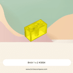 Brick 1 x 2 #3004 - 44-Trans-Yellow