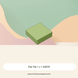 Flat Tile 1 x 1 #3070 - 330-Olive Green