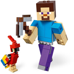 XINH 5131 Minecraft: Lead character Steve and the parrot