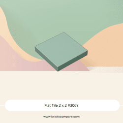 Flat Tile 2 x 2 #3068 - 151-Sand Green