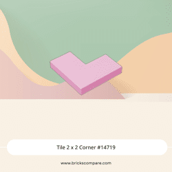 Tile 2 x 2 Corner #14719 - 222-Bright Pink