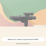 Weapon Gun / Blaster Long (Star Wars) #57899 - 315-Flat Silver