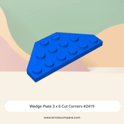Wedge Plate 3 x 6 Cut Corners #2419 - 23-Blue