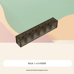 Brick 1 x 6 #3009 - 111-Trans-Black