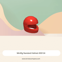 Minifig Standard Helmet #30124 - 21-Red
