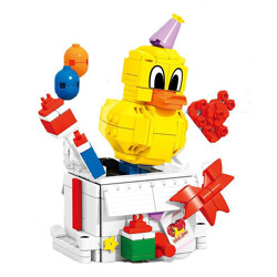 SEMBO 708993C Pan Cool Little Yellow Duck Building Blocks Smart Speaker Gift Duck
