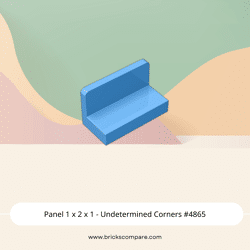 Panel 1 x 2 x 1 - Undetermined Corners #4865  - 102-Medium Blue