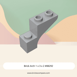 Brick Arch 1 x 3 x 2 #88292 - 194-Light Bluish Gray