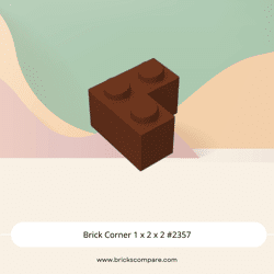 Brick Corner 1 x 2 x 2 #2357 - 192-Reddish Brown