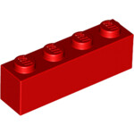 Lego 3472 1x4 unit red brick