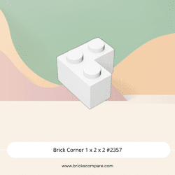 Brick Corner 1 x 2 x 2 #2357 - 1-White