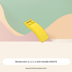 Windscreen 6 x 2 x 2 with Handle #92474 - 24-Yellow