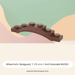 Wheel Arch, Mudguard, 1 1/2 x 6 x 1 Arch Extended #62361 - 192-Reddish Brown
