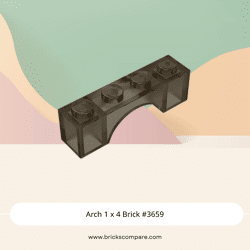 Arch 1 x 4 Brick #3659 - 111-Trans-Black