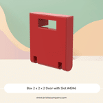 Box 2 x 2 x 2 Door with Slot #4346 - 21-Red