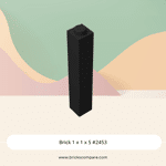 Brick 1 x 1 x 5 #2453 - 26-Black