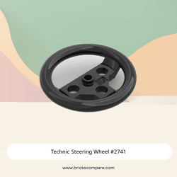 Technic Steering Wheel #2741 - 26-Black
