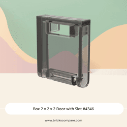 Box 2 x 2 x 2 Door with Slot #4346 - 111-Trans-Black