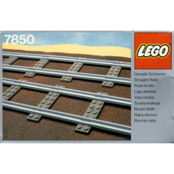 Lego 7850 8 Straight Rails Grey 4.5 V