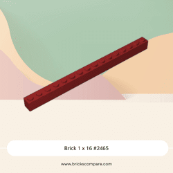 Brick 1 x 16 #2465 - 154-Dark Red