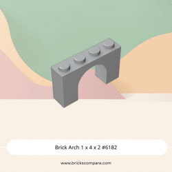 Brick Arch 1 x 4 x 2 #6182 - 194-Light Bluish Gray
