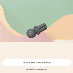 Technic Axle Towball #2736 - 199-Dark Bluish Gray