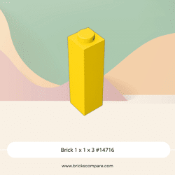 Brick 1 x 1 x 3 #14716 - 24-Yellow