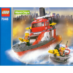 Lego 7046 Police and Rescue: Fire Command Boat
