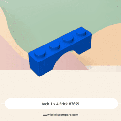 Arch 1 x 4 Brick #3659 - 23-Blue