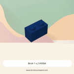 Brick 1 x 2 #3004 - 140-Dark Blue