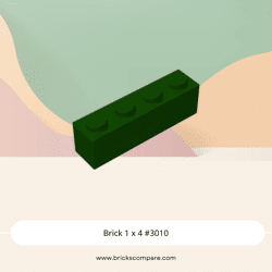 Brick 1 x 4 #3010 - 141-Dark Green