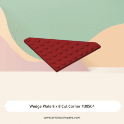 Wedge Plate 8 x 8 Cut Corner #30504 - 154-Dark Red