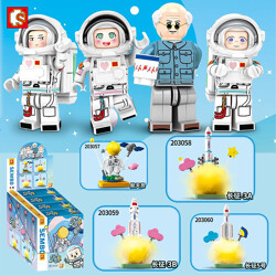 SEMBO 203057 Super Meng Rockets: Astronaut, Long March-3A, Long March-3B, Long March 5